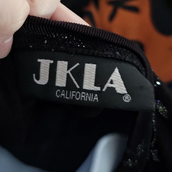 Vtg 90s floral sparkly vneck blouse - Picture 4 of 4